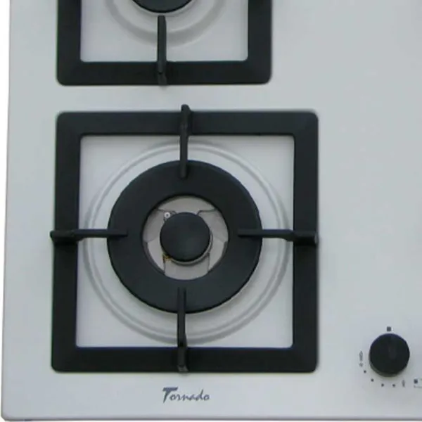 Plită încorporabilă pe gaz Tornado SL 4G221 Sticlă călită / White photo 3 Plită încorporabilă pe gaz Tornado SL 4G221 Sticlă călită / White photo 3