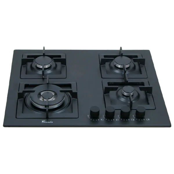 Plită încorporabilă pe gaz Tornado SL 4G221 Sticlă călită / Anthracite photo 1