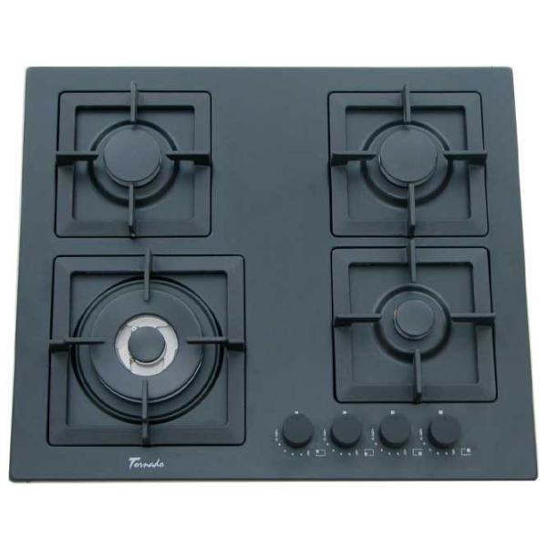 Plită încorporabilă pe gaz Tornado SL 4G221 Sticlă călită / Anthracite photo 5