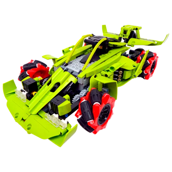 Constructor cu telecomandă KeeYee Universal Mecanum Mașină/ Green photo 2