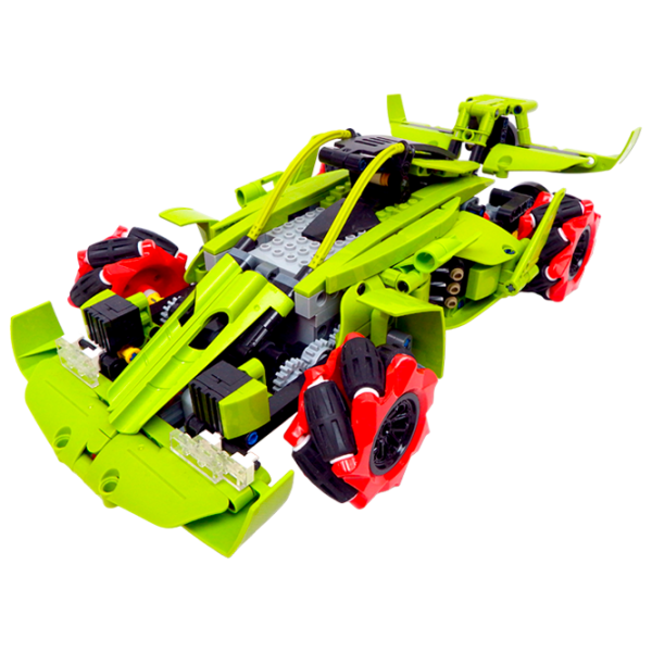 Constructor cu telecomandă KeeYee Universal Mecanum Mașină/ Green photo 2