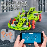 Constructor cu telecomandă KeeYee Universal Mecanum Mașină/ Green photo 6