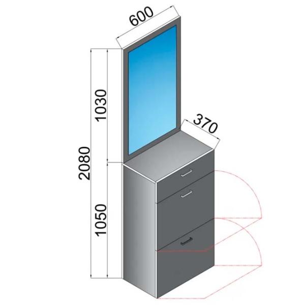 Dulap pentru antreu Arta Mobilei AM56 LPAL / Oak photo 2