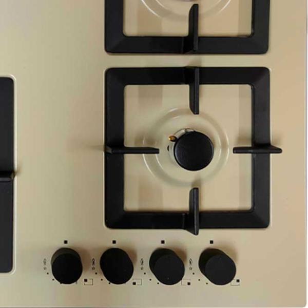 Plită încorporabilă pe gaz Tornado SL 4G221 Sticlă călită / Ivory photo 5 Plită încorporabilă pe gaz Tornado SL 4G221 Sticlă călită / Ivory photo 5