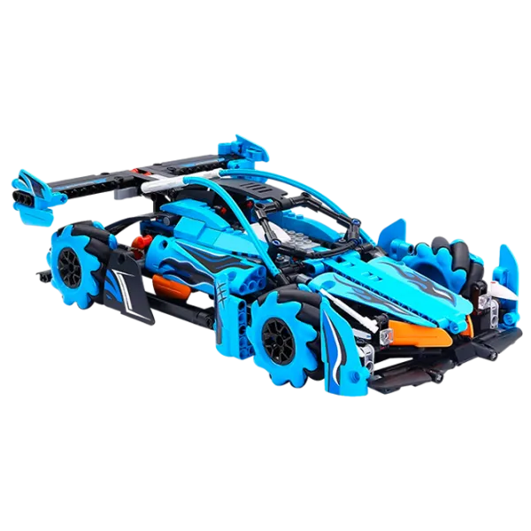 Constructor cu telecomandă KeeYee Universal Mecanum Mașină/ Blue photo 1