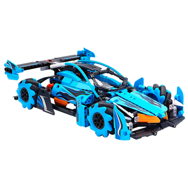 Constructor cu telecomandă KeeYee Universal Mecanum Mașină/ Blue photo 1