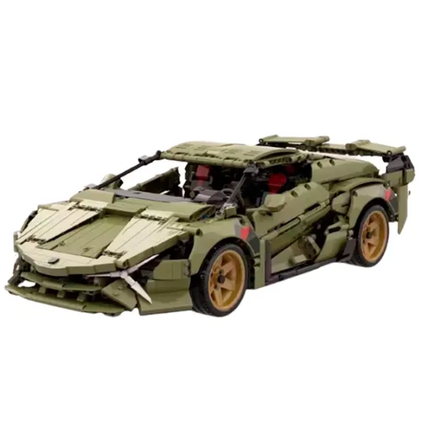 Constructor cu telecomandă KeeYee Lamborghini SIAN Mașină/ Green photo 2
