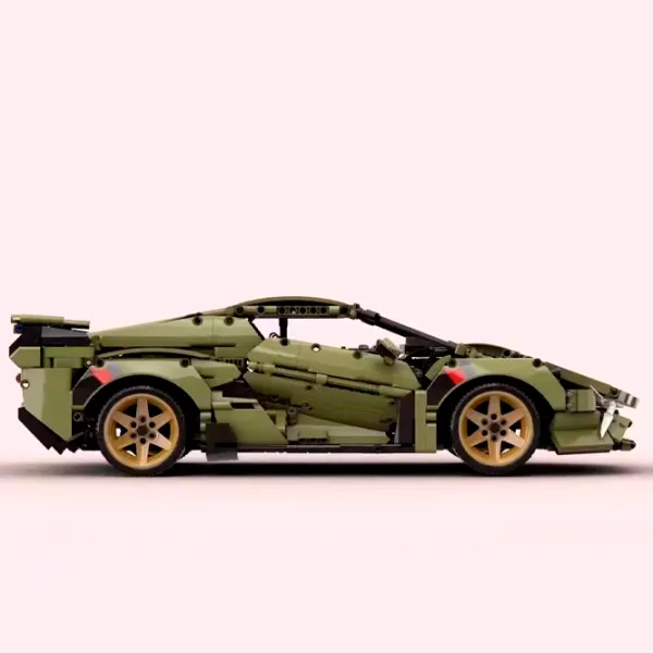 Constructor cu telecomandă KeeYee Lamborghini SIAN Mașină/ Green photo 3