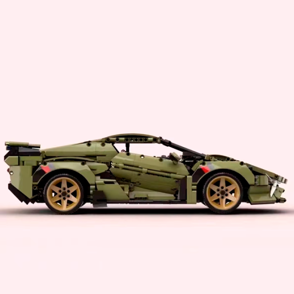 Constructor cu telecomandă KeeYee Lamborghini SIAN Mașină/ Green photo 3