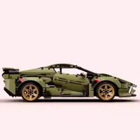 Constructor cu telecomandă KeeYee Lamborghini SIAN Mașină/ Green photo 3