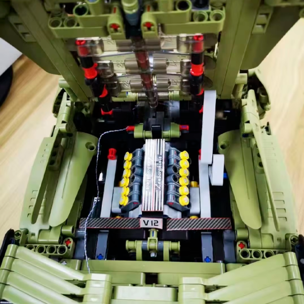 Constructor cu telecomandă KeeYee Lamborghini SIAN Mașină/ Green photo 6