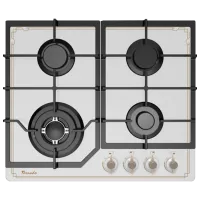 Газовая варочная панель Tornado RUGL4025 Закаленное стекло / Белый