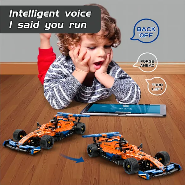 Constructor cu telecomandă KeeYee Formula 1 Mașină/ Orange photo 3