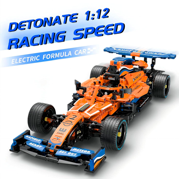 Constructor cu telecomandă KeeYee Formula 1 Mașină/ Orange photo 6
