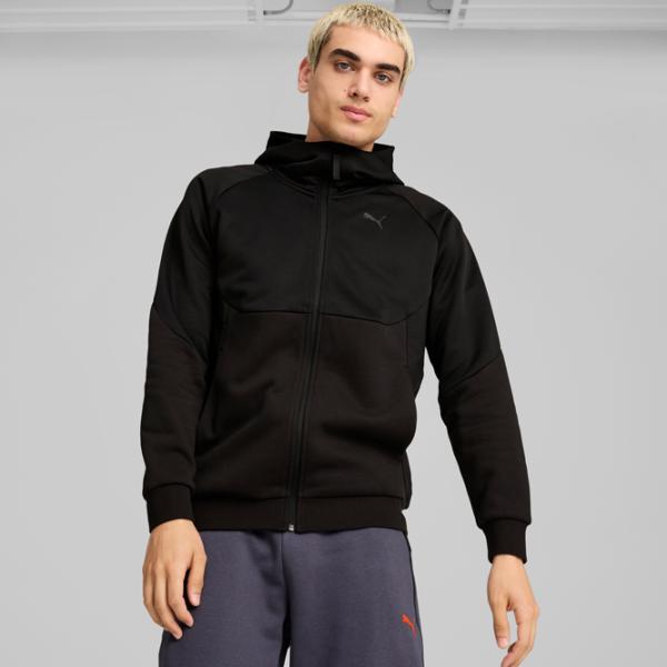 Hanorac pentru bărbați Puma Tech Fz Hoodie Fl  Drept / Black photo 2