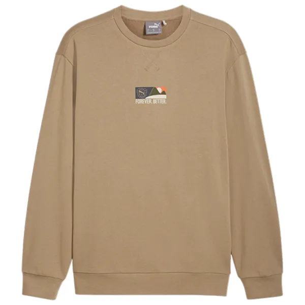 Hanorac pentru bărbați Puma Better Sportswear Crew  Drept / Light Brown photo 1 Hanorac pentru bărbați Puma Better Sportswear Crew  Drept / Light Brown photo 1