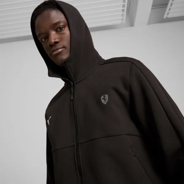 Hanorac pentru bărbați Puma Ferrari Style Sweat Jacket  Drept / Black photo 6