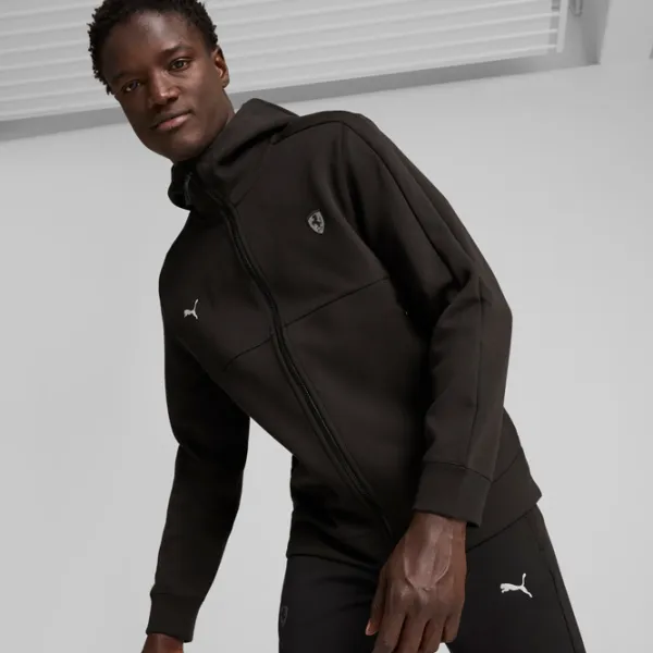 Hanorac pentru bărbați Puma Ferrari Style Sweat Jacket  Drept / Black photo 3 Hanorac pentru bărbați Puma Ferrari Style Sweat Jacket  Drept / Black photo 3
