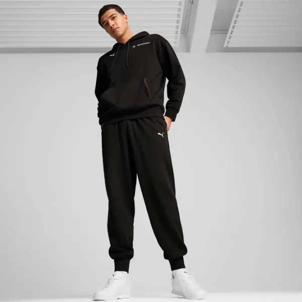 Hanorac pentru bărbați Puma Bmw Mms Ess+ Hoodie Fleece  Drept / Black photo 5