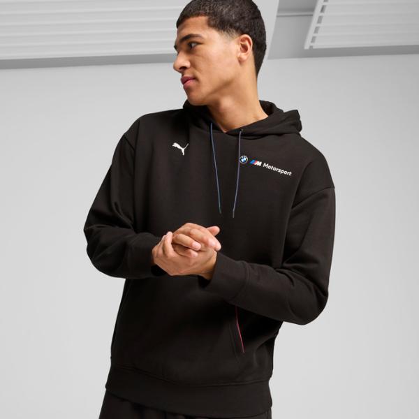 Hanorac pentru bărbați Puma Bmw Mms Ess+ Hoodie Fleece  Drept / Black photo 3