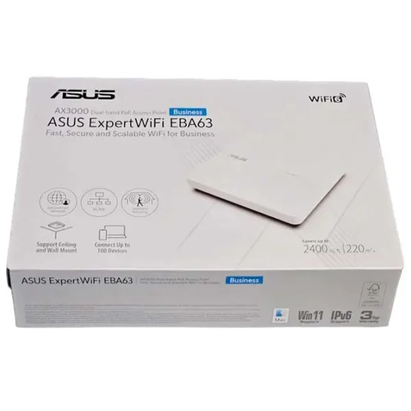 Точка доступа Asus ExpertWiFi EBA63 Белый photo 5
