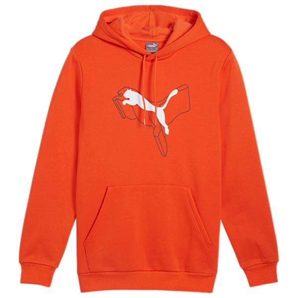 Hanorac pentru bărbați Puma Ess+ Logo Lab Cat Fl  Drept / Orange photo 1 Hanorac pentru bărbați Puma Ess+ Logo Lab Cat Fl  Drept / Orange photo 1