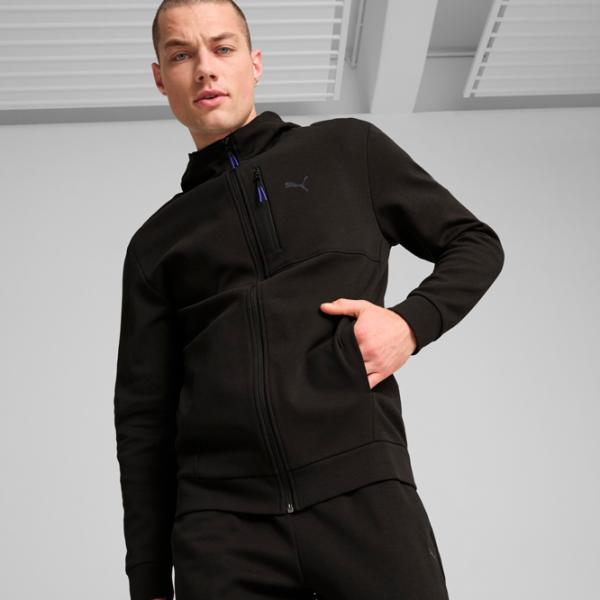 Hanorac pentru bărbați Puma Open Road Full-Zip Hoodie Dk  Drept / Black photo 2 Hanorac pentru bărbați Puma Open Road Full-Zip Hoodie Dk  Drept / Black photo 2