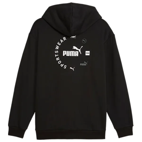 Hanorac pentru bărbați Puma Power Graphic Full-Zip Hoodie Fl  Drept / Black photo 2
