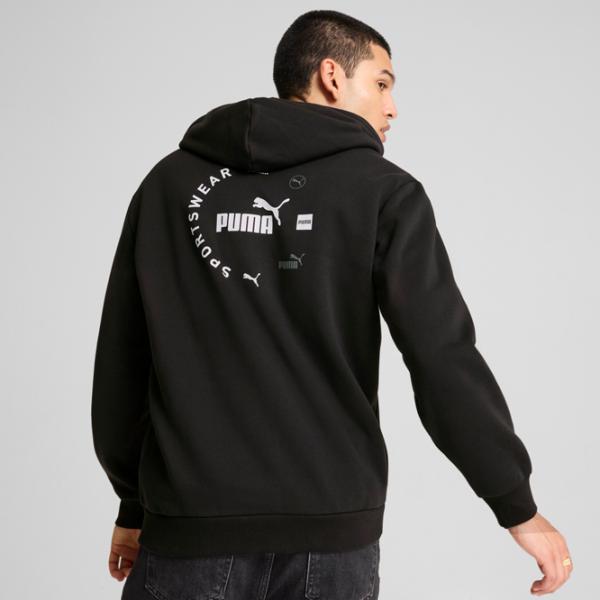 Толстовка для мужчин Puma Power Graphic Full-Zip Hoodie Fl  Прямой / Черный photo 5