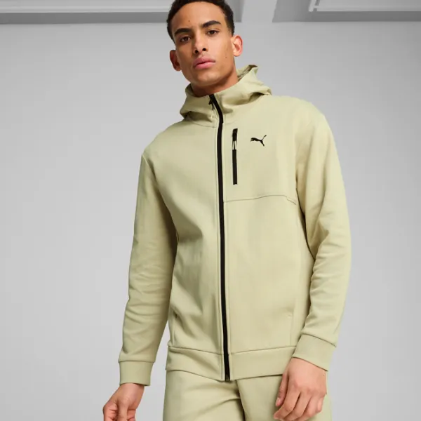 Hanorac pentru bărbați Puma Open Road Full-Zip Hoodie Dk  Drept / Light Green photo 3