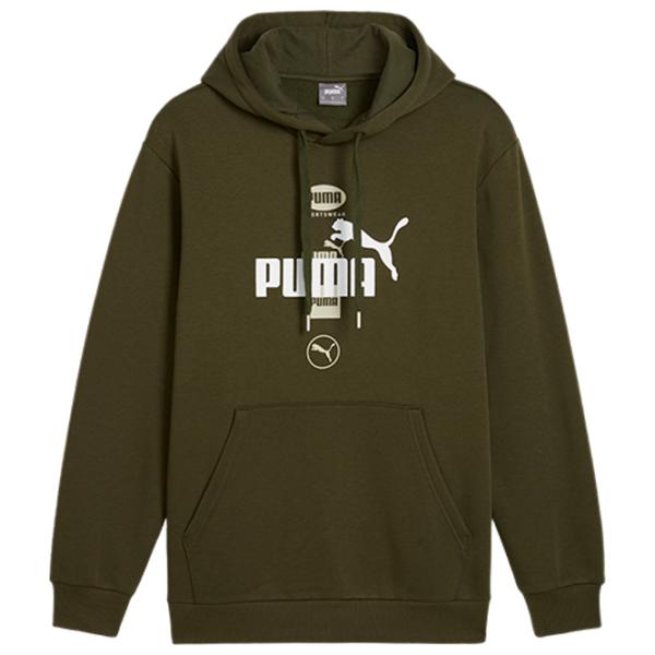 Толстовка для мужчин Puma Power Graphic Hoodie Fl  Прямой / Dark Olive photo 1