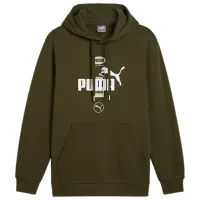 Hanorac pentru bărbați Puma Power Graphic Hoodie Fl  Drept / Dark Olive