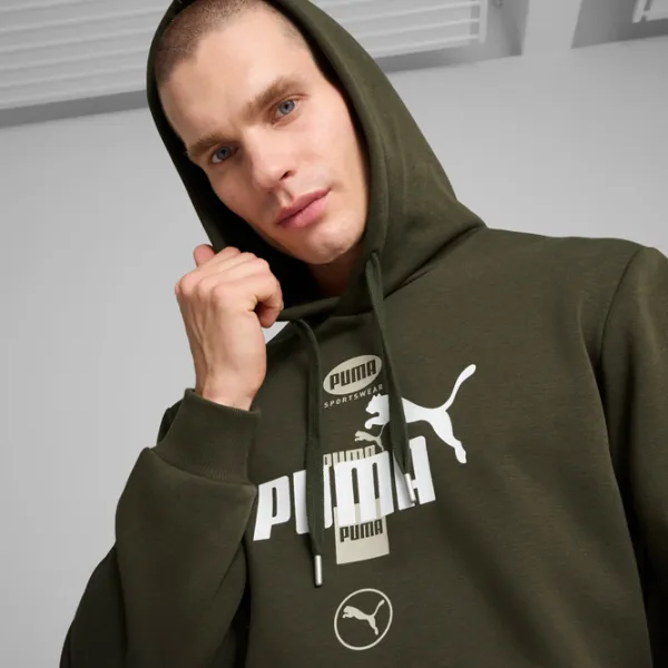 Hanorac pentru bărbați Puma Power Graphic Hoodie Fl  Drept / Dark Olive photo 10 Hanorac pentru bărbați Puma Power Graphic Hoodie Fl  Drept / Dark Olive photo 10