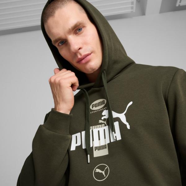 Hanorac pentru bărbați Puma Power Graphic Hoodie Fl  Drept / Dark Olive photo 11 Hanorac pentru bărbați Puma Power Graphic Hoodie Fl  Drept / Dark Olive photo 11