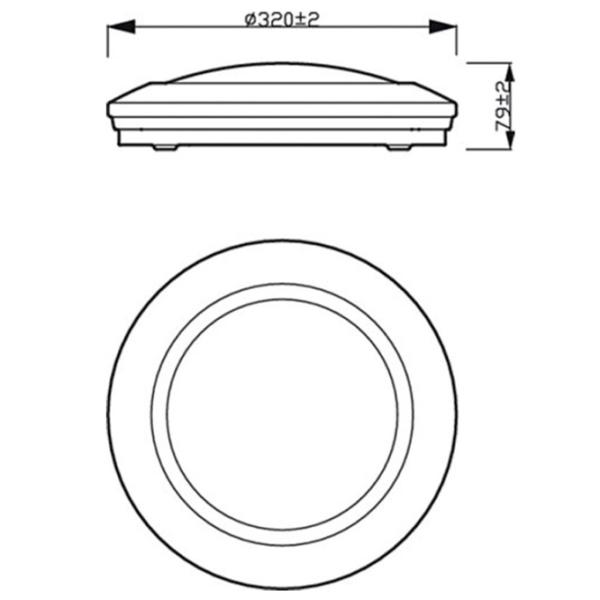 Plafonieră Philips Cinnabar 320 mm / Plastic photo 2 Plafonieră Philips Cinnabar 320 mm / Plastic photo 2