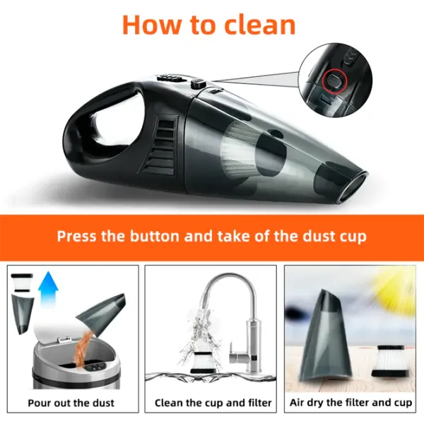 Aspirator portabil Handheld A-016 55 W / Gray Black photo 5