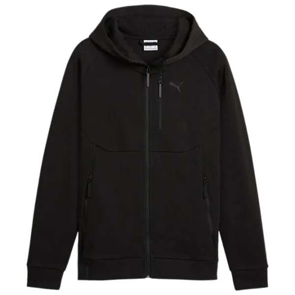 Hanorac pentru bărbați Puma Tech Fz Hoodie Dk  Drept / Black photo 1
