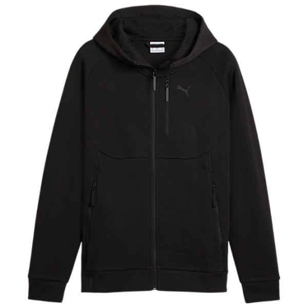 Hanorac pentru bărbați Puma Tech Fz Hoodie Dk  Drept / Black photo 1