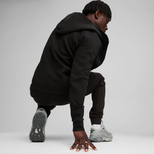 Hanorac pentru bărbați Puma Tech Fz Hoodie Dk  Drept / Black photo 4