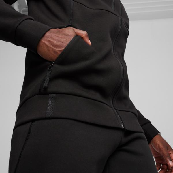Hanorac pentru bărbați Puma Tech Fz Hoodie Dk  Drept / Black photo 7