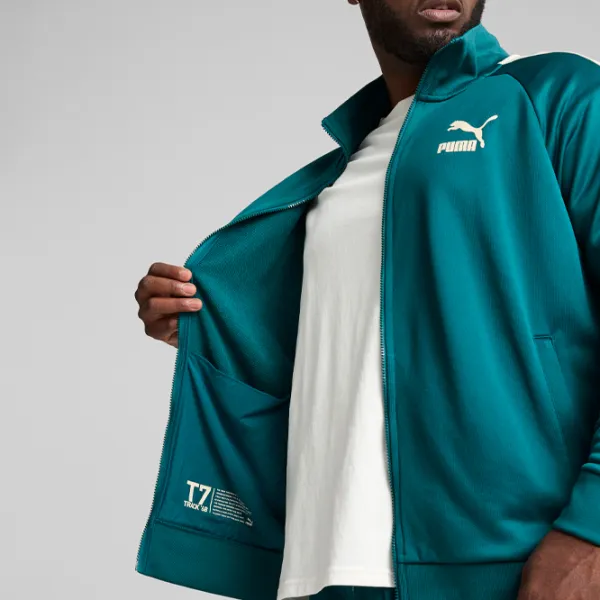 Hanorac pentru bărbați Puma T7 Iconic Track Jacket (S) Pt  Drept / Cold Green photo 12 Hanorac pentru bărbați Puma T7 Iconic Track Jacket (S) Pt  Drept / Cold Green photo 12