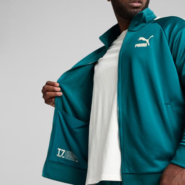Hanorac pentru bărbați Puma T7 Iconic Track Jacket (S) Pt  Drept / Cold Green photo 13 Hanorac pentru bărbați Puma T7 Iconic Track Jacket (S) Pt  Drept / Cold Green photo 13