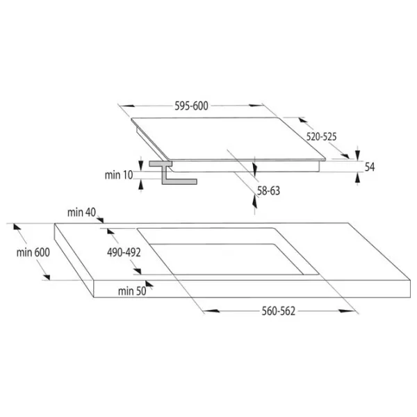 Plită încorporabilă cu inducție Gorenje GI6401BSC Vitroceramică / Black photo 5 Plită încorporabilă cu inducție Gorenje GI6401BSC Vitroceramică / Black photo 5