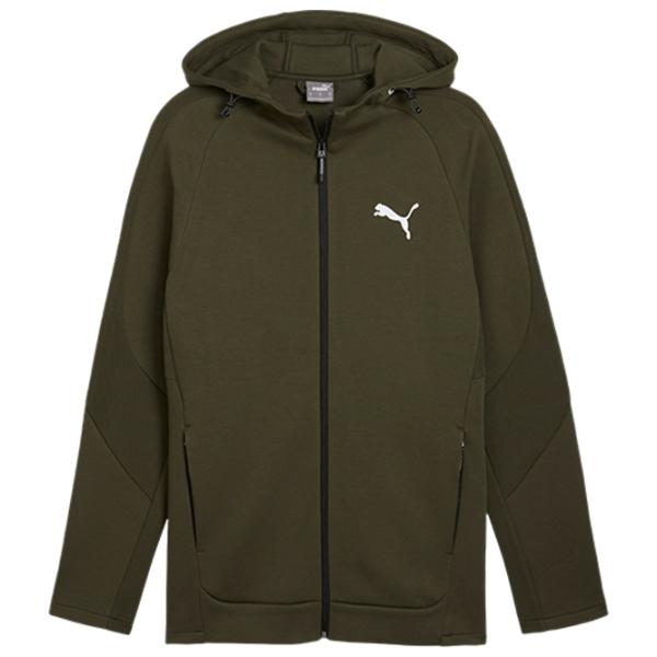 Hanorac pentru bărbați Puma Evostripe Full-Zip Hoodie Dk  Drept / Dark Olive photo 1