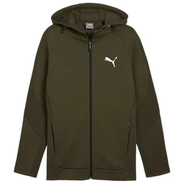 Толстовка для мужчин Puma Evostripe Full-Zip Hoodie Dk  Прямой / Dark Olive photo 1