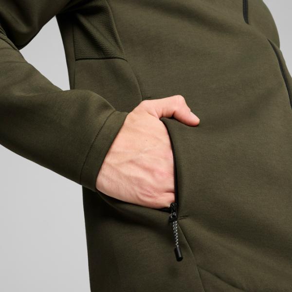 Толстовка для мужчин Puma Evostripe Full-Zip Hoodie Dk  Прямой / Dark Olive photo 8