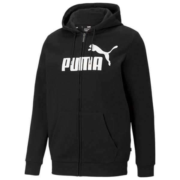 Hanorac pentru bărbați Puma Ess Big Logo Fz Hoodie Fl  Drept / Black photo 1