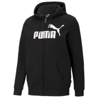 Hanorac pentru bărbați Puma Ess Big Logo Fz Hoodie Fl  Drept / Black