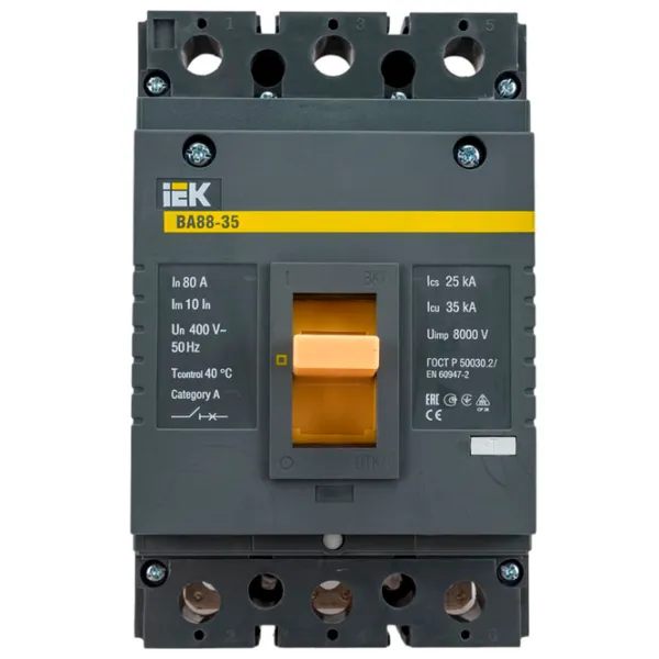 Întrerupător automat IEK SVA30-3-0080 Putere / 80 A photo 2 Întrerupător automat IEK SVA30-3-0080 Putere / 80 A photo 2