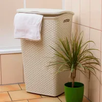 Coș pentru rufe Curver My Style 55 l / Plastic / Cream photo 4
